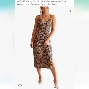 Cupshe Leopard dress NWT